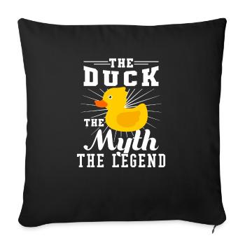 Rubber Duck Squeaky Duck Gift - Sofa pillowcase 17,3'' x 17,3'' (45 x 45 cm) - black - Front