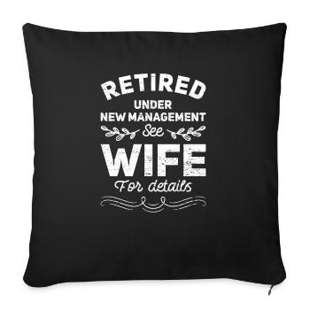 Mens Funny Retirement gifts for Pensioner & Retire - Sofa pillowcase 17,3'' x 17,3'' (45 x 45 cm) - black - Front