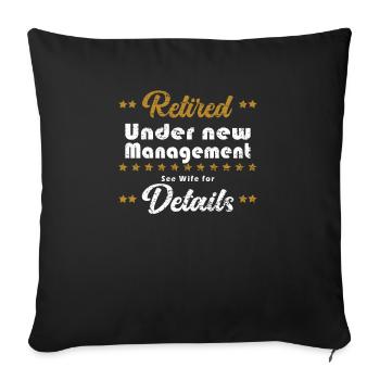 Mens Funny Retirement gifts for Pensioner &Retire - Housse de coussin décorative 45 x 45 cm - noir - Devant