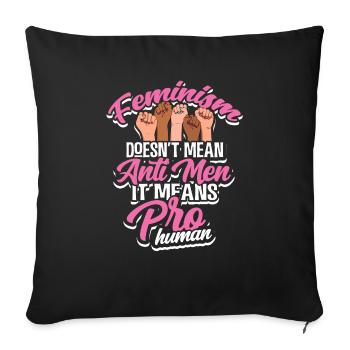 Feministin - Sofakissenbezug 45 x 45 cm - Schwarz - Vorne