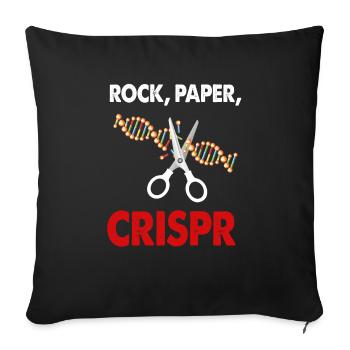Rock Paper Crispr DNA Lebensbiologie Haupt Spaß Geschenk - Sofakissenbezug 45 x 45 cm - Schwarz - Vorne