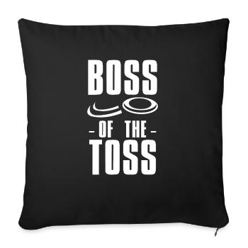 Boss Of The Toss Frisbee Scheibe T-Shirt - Housse de coussin décorative 45 x 45 cm - noir - Devant