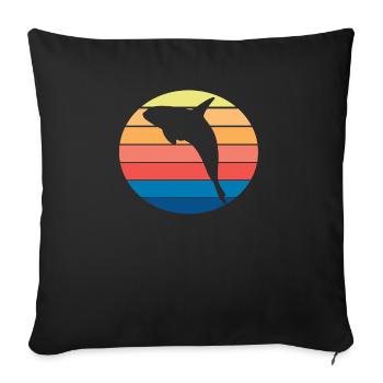 Killer Whale Orca - Sofa pillowcase 17,3'' x 17,3'' (45 x 45 cm) - black - Front