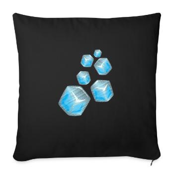 ice blocks - Sofa pillowcase 17,3'' x 17,3'' (45 x 45 cm) - black - Front