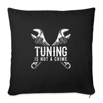 Tuning Is Not A Crime Tuning Not A Crime Car - Sofa pillowcase 17,3'' x 17,3'' (45 x 45 cm) - black - Front
