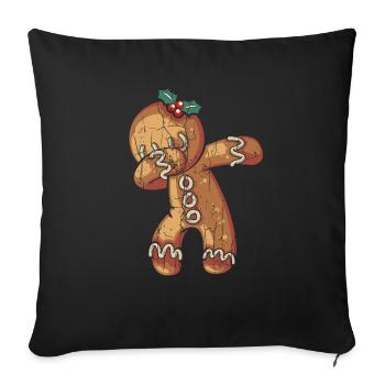 Dabbing Ginger Bread Graphic Gifts Christmas - Sofa pillowcase 17,3'' x 17,3'' (45 x 45 cm) - black - Front