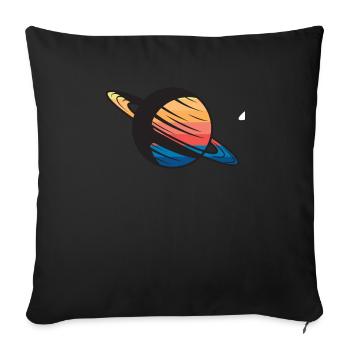 Espace extra-atmosphérique de la planète Saturne - Housse de coussin décorative 45 x 45 cm - noir - Devant