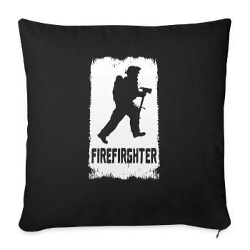 pompiers - Housse de coussin décorative 45 x 45 cm - noir - Devant