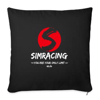 Simracing Fan Design - eSports Race Design Racer - Housse de coussin décorative 45 x 45 cm - noir - Devant