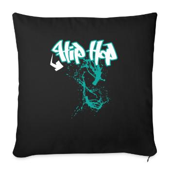 Hip hop rap music - Sofa pillowcase 17,3'' x 17,3'' (45 x 45 cm) - black - Front