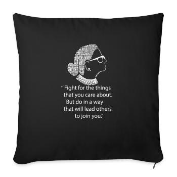 Feminism Quotes Feminist Ruth Bader Ginsburg Tea - Sofa pillowcase 17,3'' x 17,3'' (45 x 45 cm) - black - Front
