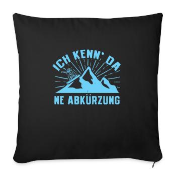 Ich Kenn Da Ne Abkürzung Geschenk Für Skifahrer - Sofakissenbezug 45 x 45 cm - Schwarz - Vorne