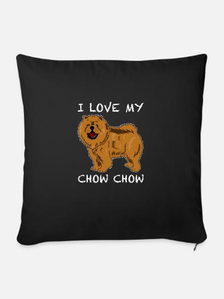 Chow Chow - Sofakissenbezug 45 x 45 cm - Schwarz