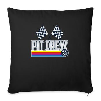 Pit Crew Racing Car Driver Gift Idea Pit Crew - Sofakissenbezug 45 x 45 cm - Schwarz - Vorne