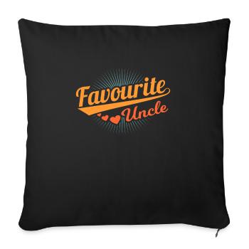 uncle - Sofa pillowcase 17,3'' x 17,3'' (45 x 45 cm) - black - Front
