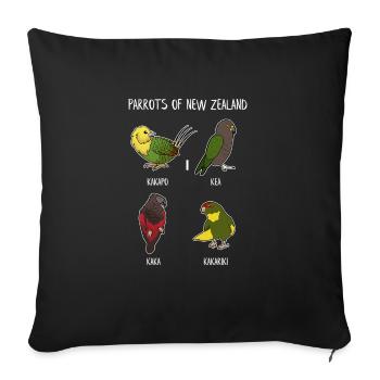 Geschenk für Neusseeland Vögel Liebhaber Kea - Sofakissenbezug 45 x 45 cm - Schwarz - Vorne