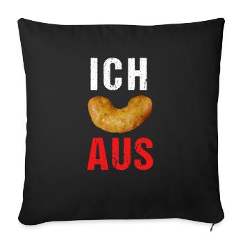 Ich Flip Aus Erdnussflips - Sofakissenbezug 45 x 45 cm - Schwarz - Vorne