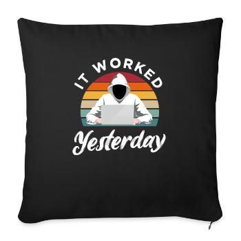 Programmierer Retro Geschenkidee - Sofakissenbezug 45 x 45 cm - Schwarz - Vorne