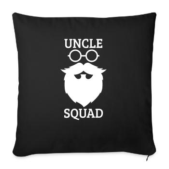 uncle - Sofa pillowcase 17,3'' x 17,3'' (45 x 45 cm) - black - Front