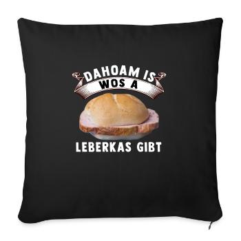 Leberkas - Sofakissenbezug 45 x 45 cm - Schwarz - Vorne