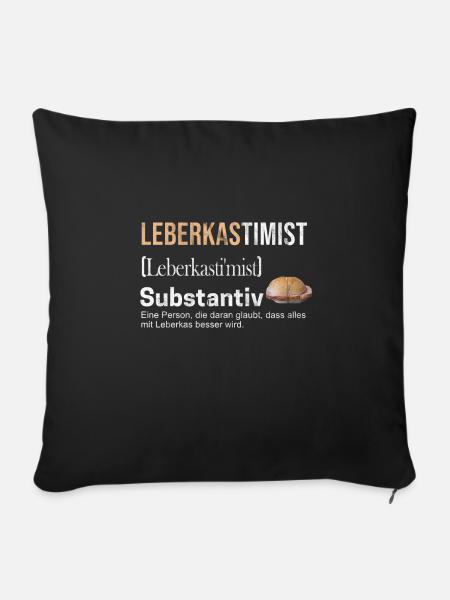 Leberkas - Sofakissenbezug 45 x 45 cm - Schwarz