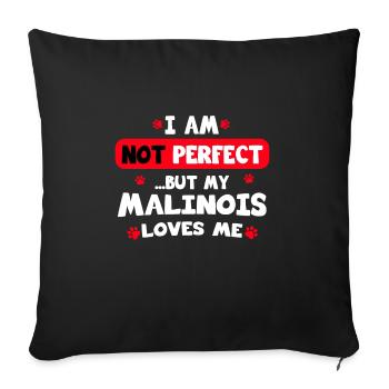 Mallinois - Housse de coussin décorative 45 x 45 cm - noir - Devant