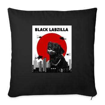 Labrador - Sofakissenbezug 45 x 45 cm - Schwarz - Vorne
