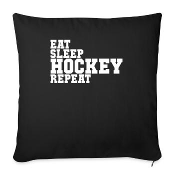 Hockey sport - Sofa pillowcase 17,3'' x 17,3'' (45 x 45 cm) - black - Front