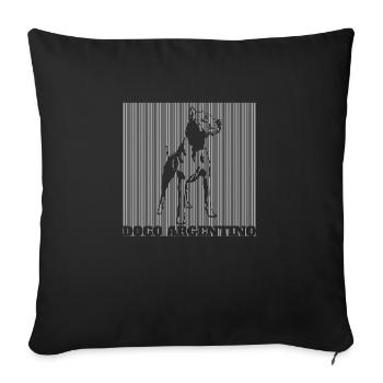 Dogo Argentino Dog Lover - Sofa pillowcase 17,3'' x 17,3'' (45 x 45 cm) - black - Front