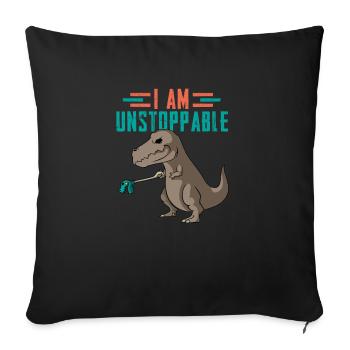 Dino - Sofa pillowcase 17,3'' x 17,3'' (45 x 45 cm) - black - Front