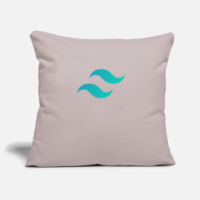 Tailwind CSS Mark - CSS Framework Programmer Coder Sofa pillowcase 17,3'' x 17,3'' (45 x 45 cm)