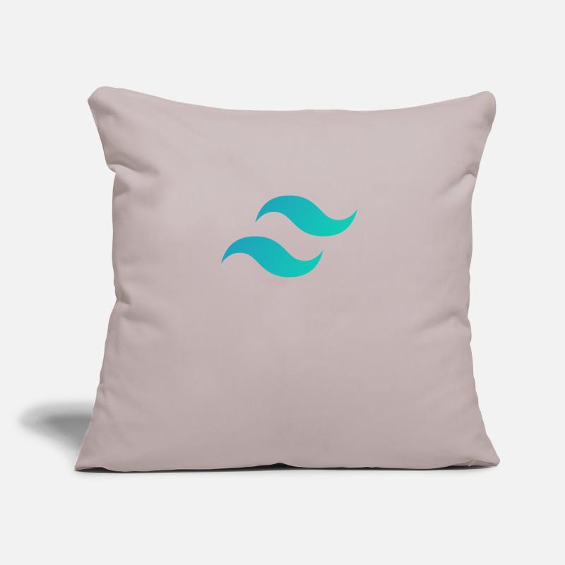 Tailwind CSS Mark - CSS Framework Programmer Coder Sofa pillowcase 17,3'' x 17,3'' (45 x 45 cm)
