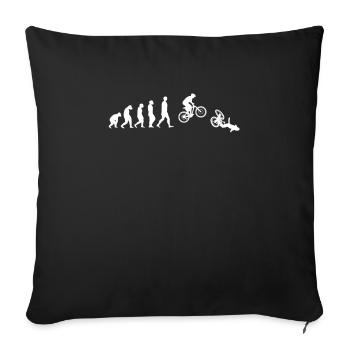 Cadeau d'athlète VTT I évolution du vélo de montagne - Housse de coussin décorative 45 x 45 cm - noir - Devant