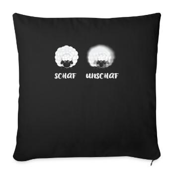 Fotograf Schaf Unschaf Fotografen Geschenk - Sofakissenbezug 45 x 45 cm - Schwarz - Vorne