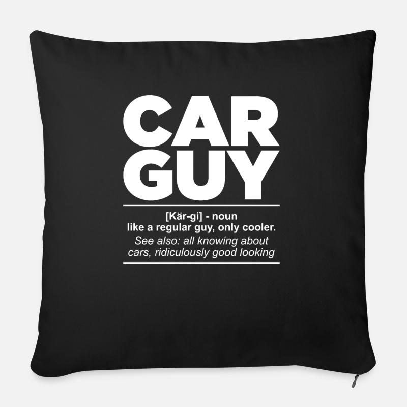 Car Guy Definition Mechanic Auto Tuner Lover - Sofa pillowcase 17,3'' x 17,3'' (45 x 45 cm) - black