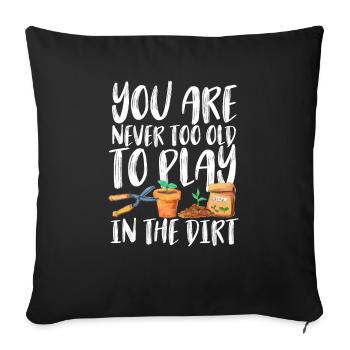 Garden raised bed florist plants allotment garden flower - Sofa pillowcase 17,3'' x 17,3'' (45 x 45 cm) - black - Front