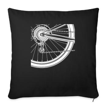 Bike race spokes cycling - Sofa pillowcase 17,3'' x 17,3'' (45 x 45 cm) - black - Front