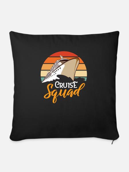 Kreuzfahrtschiff - Sofakissenbezug 45 x 45 cm - Schwarz