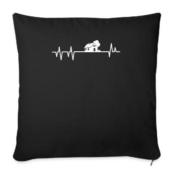 Real estate agent - Sofa pillowcase 17,3'' x 17,3'' (45 x 45 cm) - black - Front