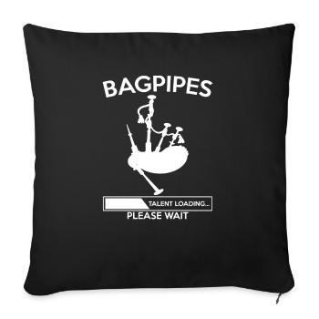 Bagpipe Bagpipe Player T-Shirt Gift - Sofa pillowcase 17,3'' x 17,3'' (45 x 45 cm) - black - Front
