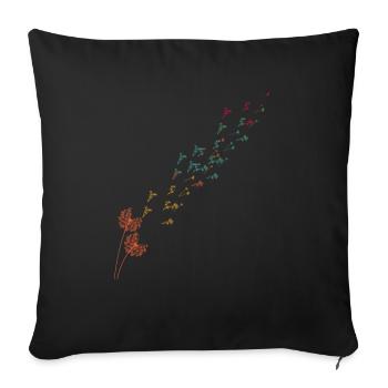 of dandelion dandelion - Sofa pillowcase 17,3'' x 17,3'' (45 x 45 cm) - black - Front