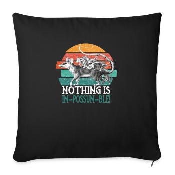 Opossum Oppossum Marsupial nocturnal animal - Sofa pillowcase 17,3'' x 17,3'' (45 x 45 cm) - black - Front