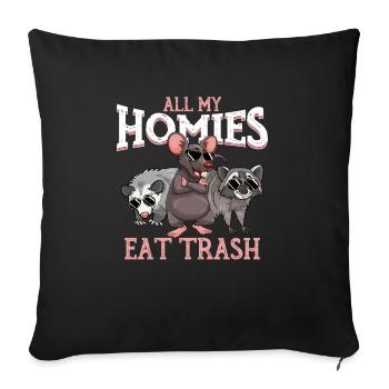 Opossum Oppossum Marsupial nocturnal animal - Sofa pillowcase 17,3'' x 17,3'' (45 x 45 cm) - black - Front