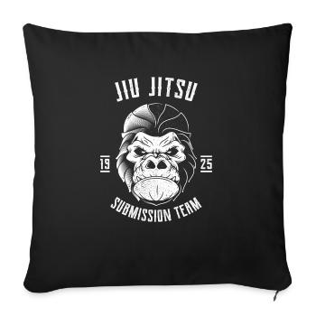 BJJ Gorilla - Brazilian Jiu Jitsu and Grappling - Sofa pillowcase 17,3'' x 17,3'' (45 x 45 cm) - black - Front