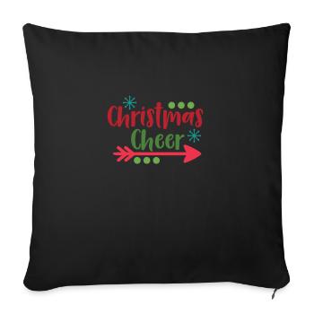 Weihnachtsbeifall - Weihnachtsgeschenk - Sofakissenbezug 45 x 45 cm - Schwarz - Vorne