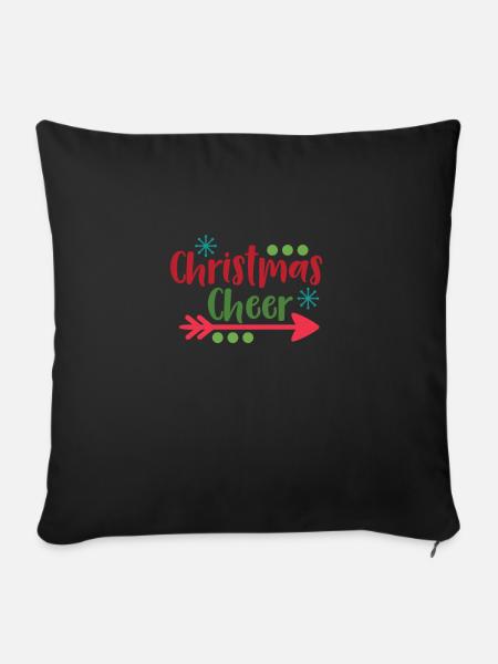 Weihnachtsbeifall - Weihnachtsgeschenk - Sofakissenbezug 45 x 45 cm - Schwarz