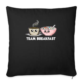 Cereals Coffee Team Breakfast Food Lover Gift - Sofakissenbezug 45 x 45 cm - Schwarz - Vorne