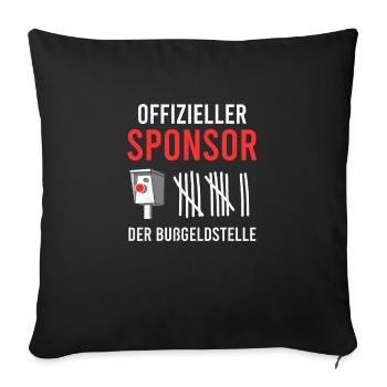 Autotuning Radarkontrolle Auto Sponsor - Sofakissenbezug 45 x 45 cm - Schwarz - Vorne
