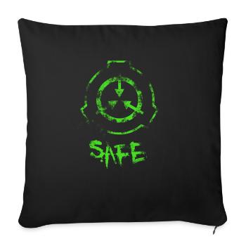 SCP Foundation- Safe - Sofa pillowcase 17,3'' x 17,3'' (45 x 45 cm) - black - Front