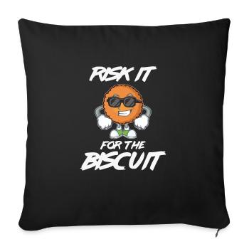 Risque drôle pour le biscuit - Pour le biscuit et - Housse de coussin décorative 45 x 45 cm - noir - Devant
